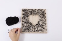 Knutselpakket - String Art - met nagel en touw - per set