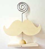 Fotohouder - hout - snor - set van 6