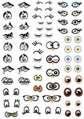 Stickers - gekke oogstickers 188