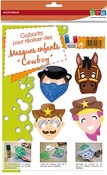 Sjablonen - maskers - cowboys - per set