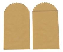 Zakken - kraftpapier - 23,5 x 13 cm - blanco - set van 6