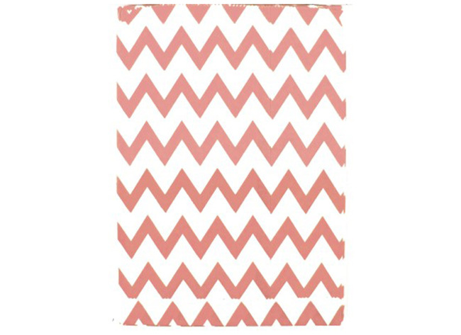 Zakken - Papier - Zig-zag Motief - Rose - Set Van 12