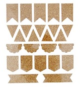 Stickers - kurk - geometrisch - set van 25