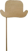 Figuren - papier mache - bolhoed - met stok - set van 5