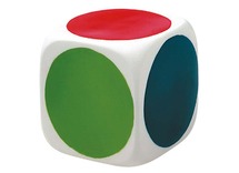 Dobbelsteen - Reuze - Gekleurd - 11 Cm - P/St