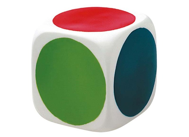 Dobbelsteen - Reuze - Gekleurd - 11 Cm - P/st