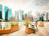 Outdoor zitmeubilair - origami - modulaire bank met rugleuning en tafeltje - per stuk