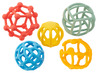 Eerste speelgoed - Tickit - grijpballen - regenboog - flexi - siliconen - set van 5