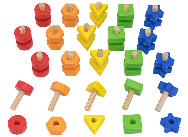 Vaardige Vingers - Viga - Geometrische Schroeven En Bouten - Economy - Set Van 40