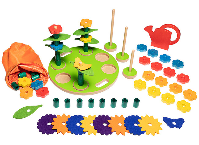 Spel - Dusyma Plug Game Garden - Rijgen En Stapelen - Per Spel