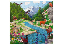 Puzzel - themapuzzel - Rolf Connect - bergen - 81 stukjes - met app - augmented reality - hout - per stuk