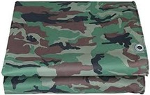 Kampen bouwen - camouflage zeil