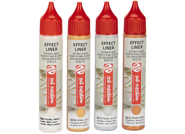Verf - Parelpen - Ass/4 X 28ml - Metallic - Per Stuk