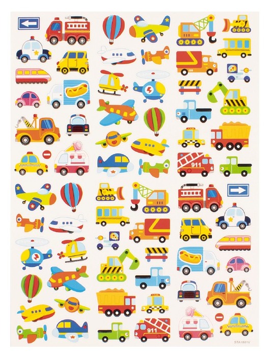Stickers - Voertuigen 72 Stuks