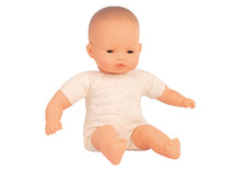 Poppen - Babypop - Miniland - Aziatisch - zonder haar - zacht - 32 cm - per stuk