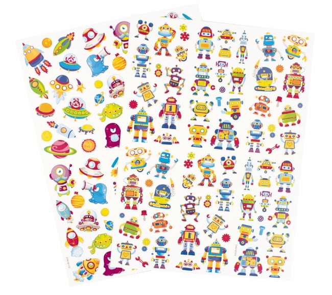 Stickers - Robots En Ruimte - 2 Bogen 154st