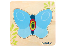 Puzzel - lagenpuzzel - Hout - Beleduc - kleine vlinder - per puzzel