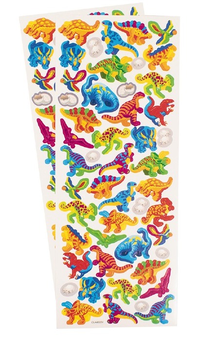 Stickers - Dinos -2 Bogen -98 Stuks