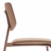 Stoel - Bekleed - Lago - Zonder Armleuning - zwarte - onderstel zwart - per stuk