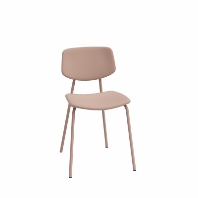 Stoel - Bekleed - Lago - Zonder Armleuning - Zwarte - Onderstel Zwart - Per Stuk