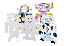 Figuren - robot - Roylco - papier - staand - set van 24