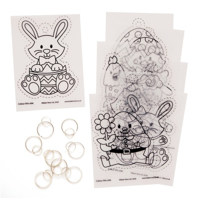 Pasen - Toverplastiek - Sleutelhangers 8 Stuks