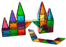 CONSTRUCTIE - MAGNA-TILES - CLEAR COLORS - 100 STUKS