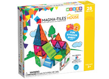 Constructie - magnatiles - clear colors - house set - 28 stuks