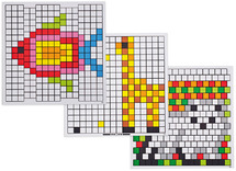 Fijne motoriek - megamozaïek opdrachtkaarten voor RN8728 - set van 6 assorti