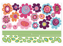 Muurdecoratie - Muurstickers - bloemen - per set