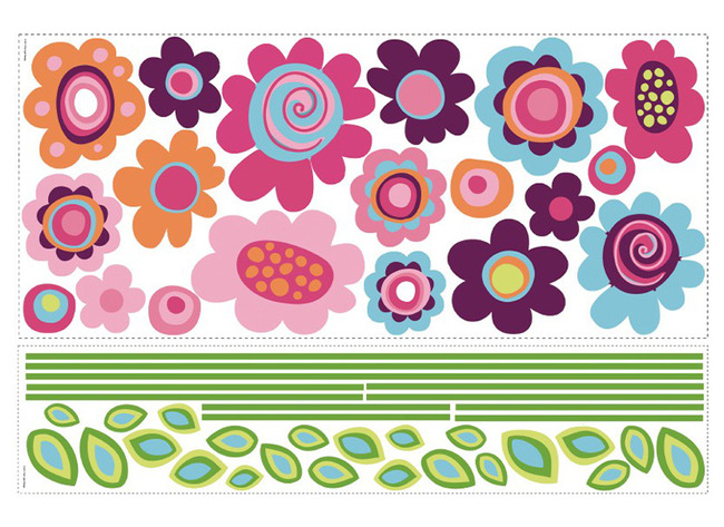 Muurdecoratie - Muurstickers - Bloemen - Per Set