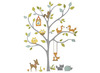 Muursticker-Woodland Boom Met Bewoners