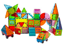 Constructie - MAGNA-TILES - clear colors - metropolis - 110 stuks