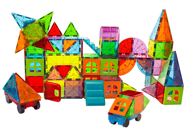 Constructie - Magna-tiles - Clear Colors - Metropolis - 110 Stuks