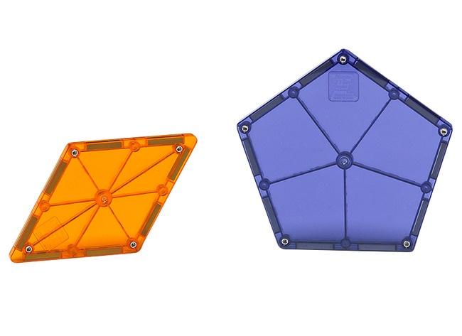 Constructie - Magna-tiles - Clear Colors - Polygons Uitbreidingsset - 8 Stuks