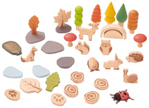 CONSTRUCTIE - COMMOTION EDUCATION - LOOSE PARTS - WOODLAND TRAIL SET - 36-DELIG