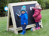 Speelpleinmeubilair - outdoor krijtbord - dubbelzijdige ezel - per stuk