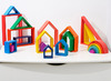 Speelblokken - tickit Rainbow Architect Houses - huizen - set van 7