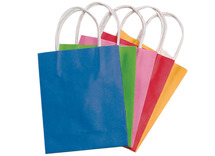 Zakken - kraftpapier - 110 g - A4 - met handvat - assortiment 4 x 5 kleuren - set van 20