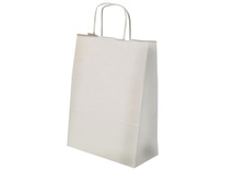 Zakken - kraftpapier - 110 g - A4 - met handvat - wit - set van 20