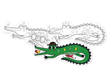 Crea - Papier - Bookmarks - krokodil - Set Van 24 Per Design