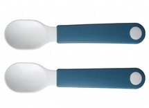 Bestek - oefenlepels - Mepal Mio - eetgerei - blauw - set van 2