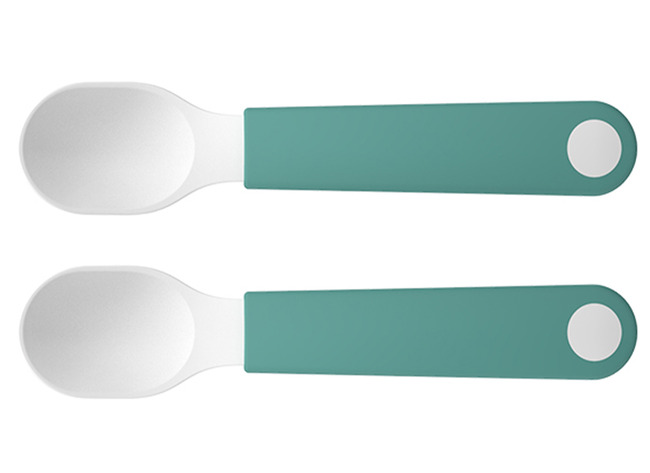 Bestek - Oefenlepels - Mepal Mio - Eetgerei - Groen - Set Van 2