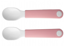 Bestek - oefenlepels - Mepal Mio - eetgerei - roze - set van 2
