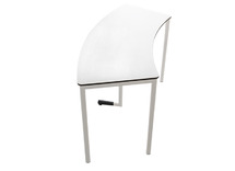 tafel - kringtafel - DeKring - tafel - gebogen - 2-persoons - 151 cm x 55 cm x 58 cm - blad 58 cm - onderstel beuk - per stuk