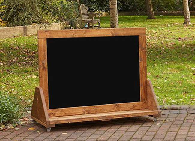 Krijtbord - Mobiel - 122 X 65,5 X 100 Cm - Hout - Per Stuk