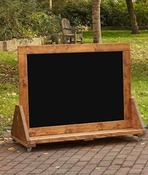 Krijtbord - mobiel - 122 x 65,5 x 100 cm - hout - per stuk
