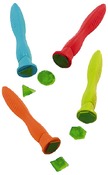 Stempels - kleistempels - soft grip - geometrisch - boetseren - set van 4 assorti