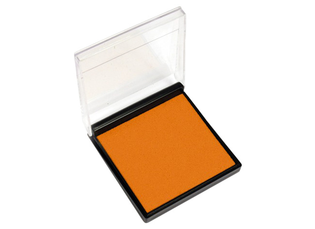 Stempelkussen - 7 Cm - Oranje - Per Stuk
