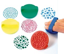 Stempels - handpalm - textuur - set van 4